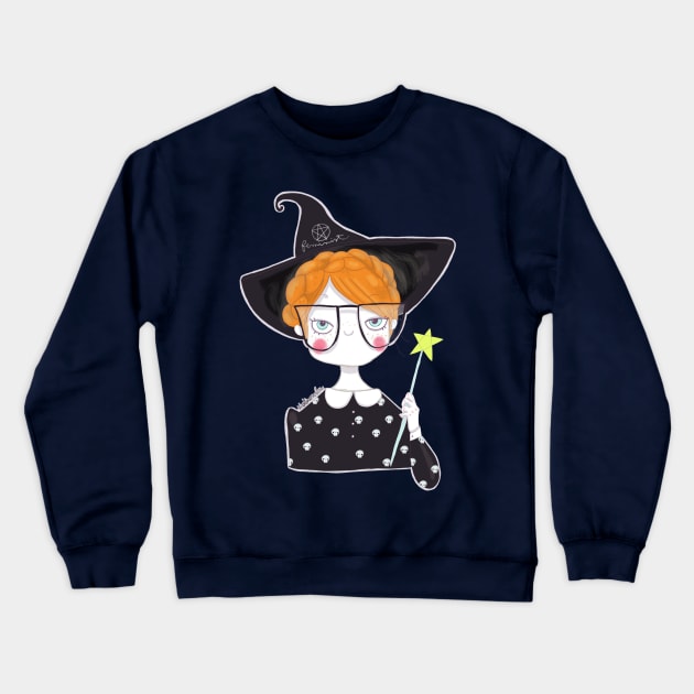 red hair witch Crewneck Sweatshirt by violinoviola